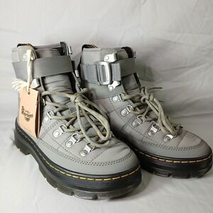 NEW Dr Martens Combs Tech Casual Work Combat Boots Gray Size Mens 4/Womens 5-SH2
